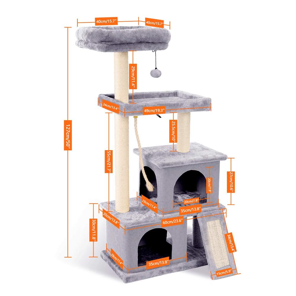 Cat's Tree Tower Condo Scratcher Home Furniture Pets House Hammock Cats Climbing Furniture Pets House Hammock Cat's Tree Tower